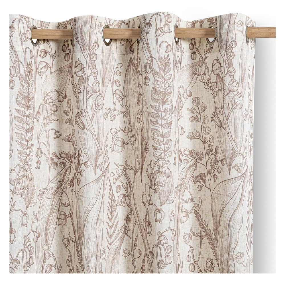 Bézs-világosbarna függöny 135x250 cm Selvetia – Restilo