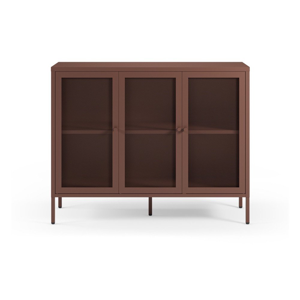 Borvörös fém komód 121x90x40 cm Fayna – Marckeric