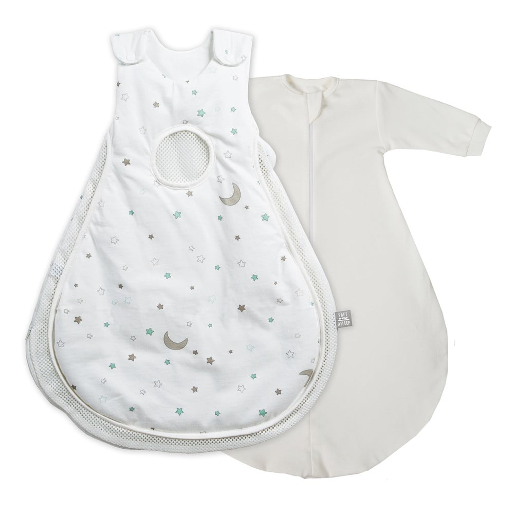 Fehér-bézs pamut babahálózsák 50x66 cm Sternenzauber – Roba