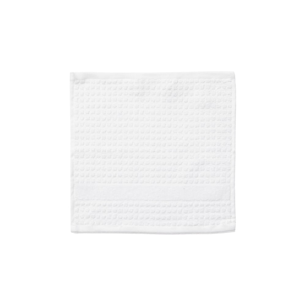 Fehér frottír bio pamut törölköző 30x30 cm Check – JUNA