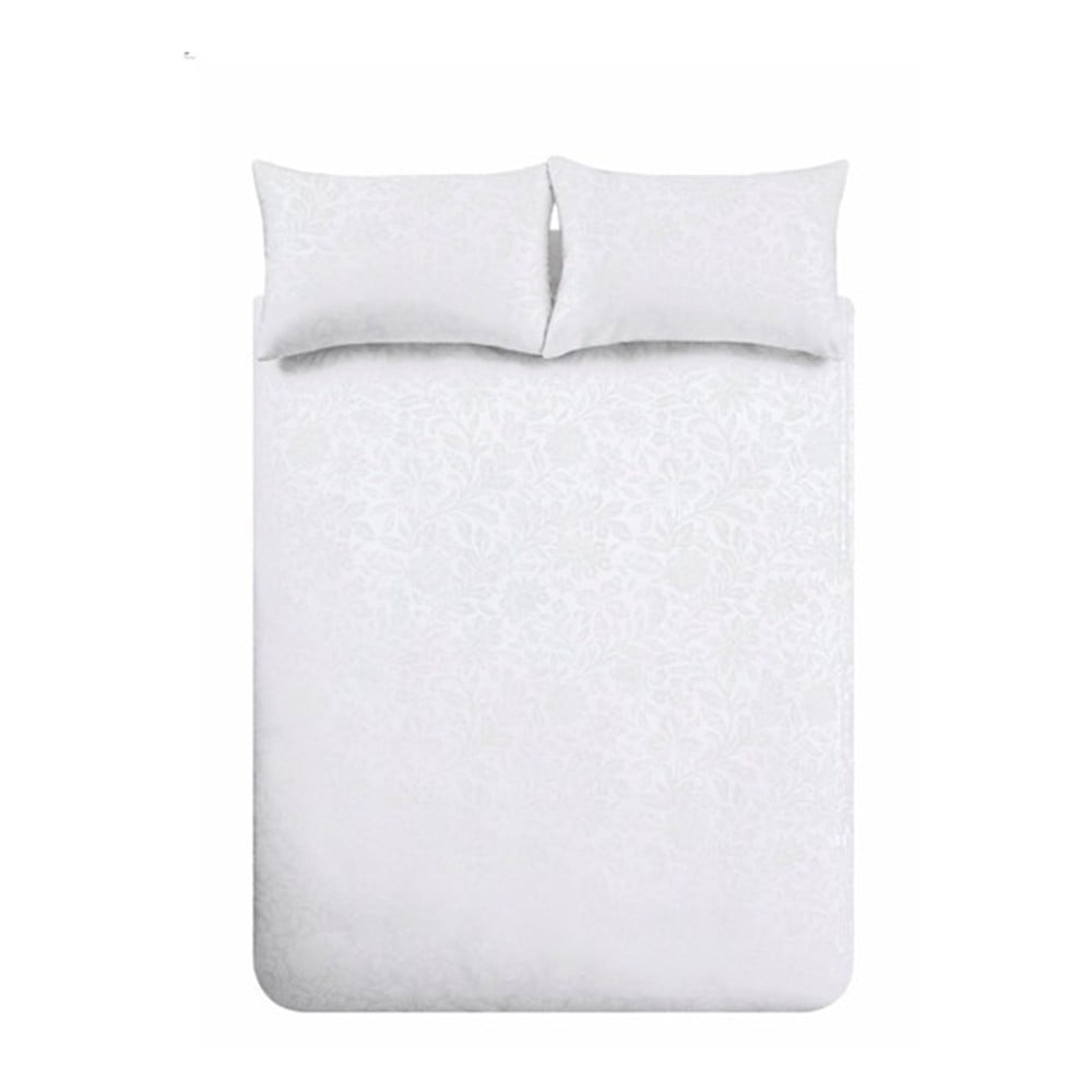 Fehér kétszemélyes-hosszabbított jacquard ágyneműhuzat 230x220 cm Fleur Matelassé – Bianca