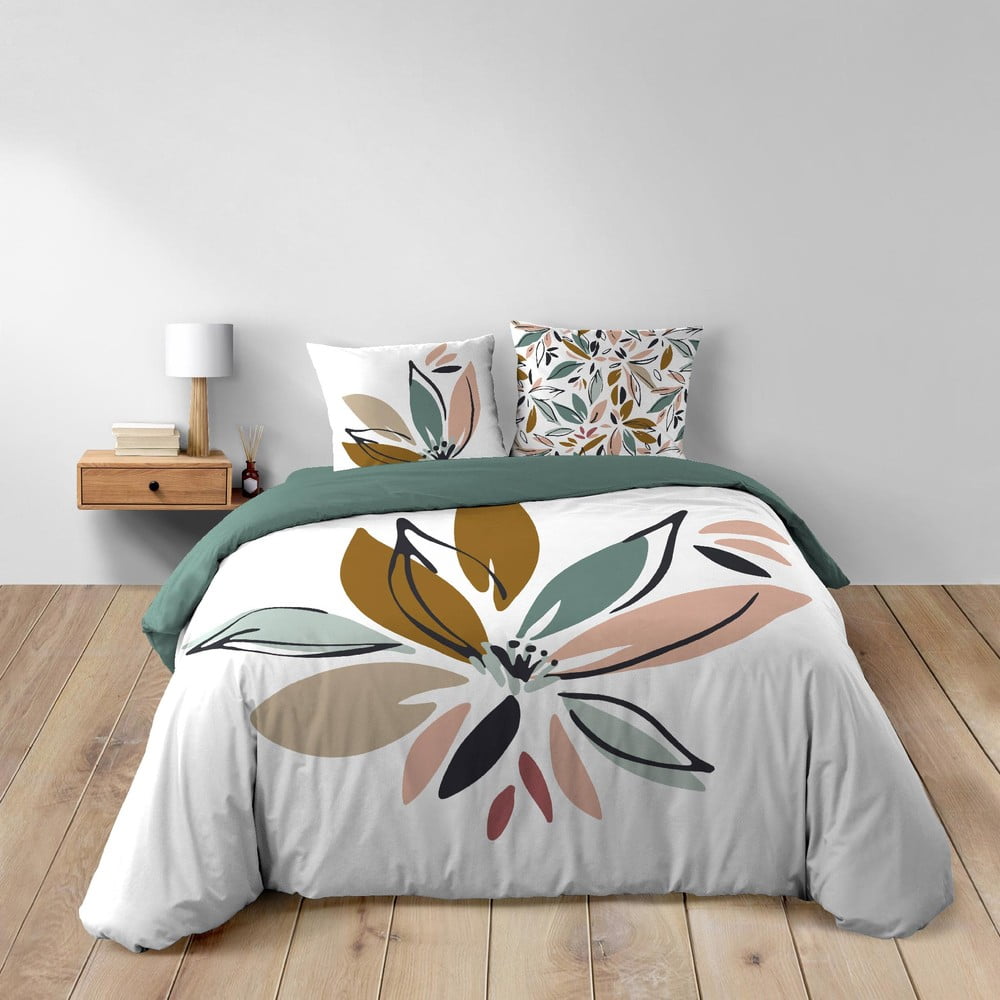 Fehér kétszemélyes-hosszabbított pamut ágyneműhuzat 240x220 cm Octavia – douceur d'intérieur