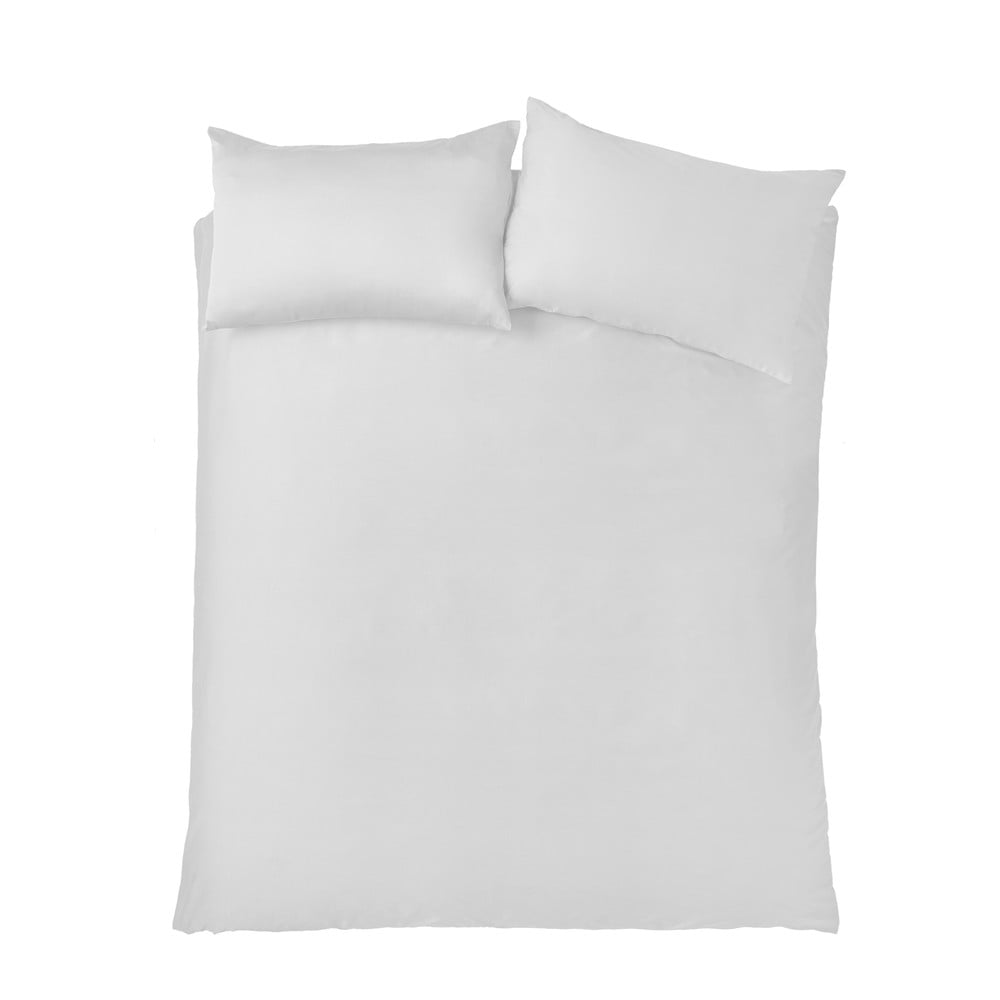 Fehér kétszemélyes-hosszabbított pamut-szatén ágyneműhuzat 230x220 cm Cotton Sateen – Bianca