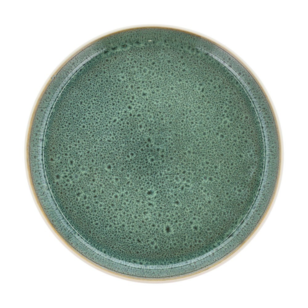 Fehér-zöld kőedény desszertes tányér ø 21 cm Gastro White/Green – Bitz