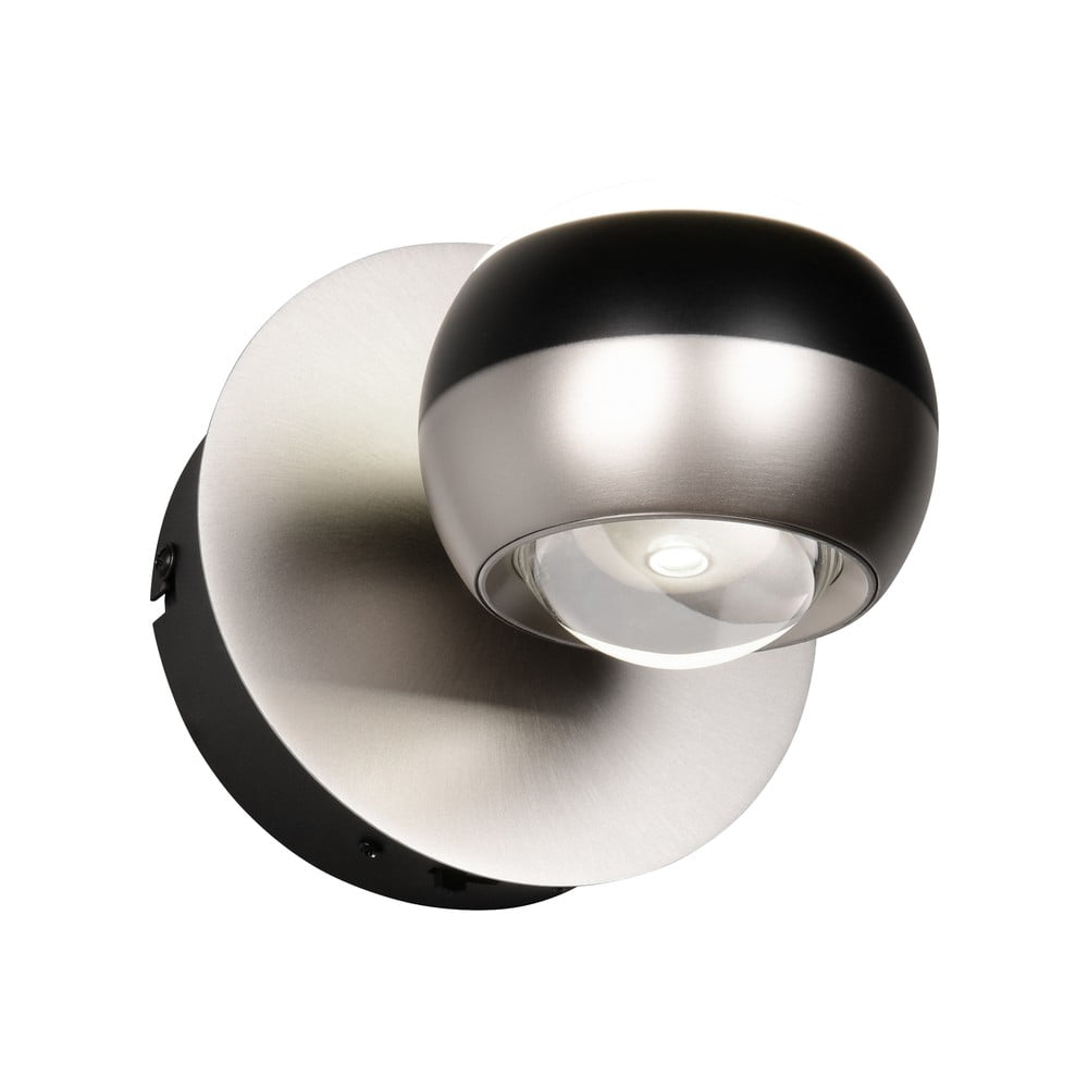 Fekete-ezüstszínű LED fali lámpa Orbit – Trio Select