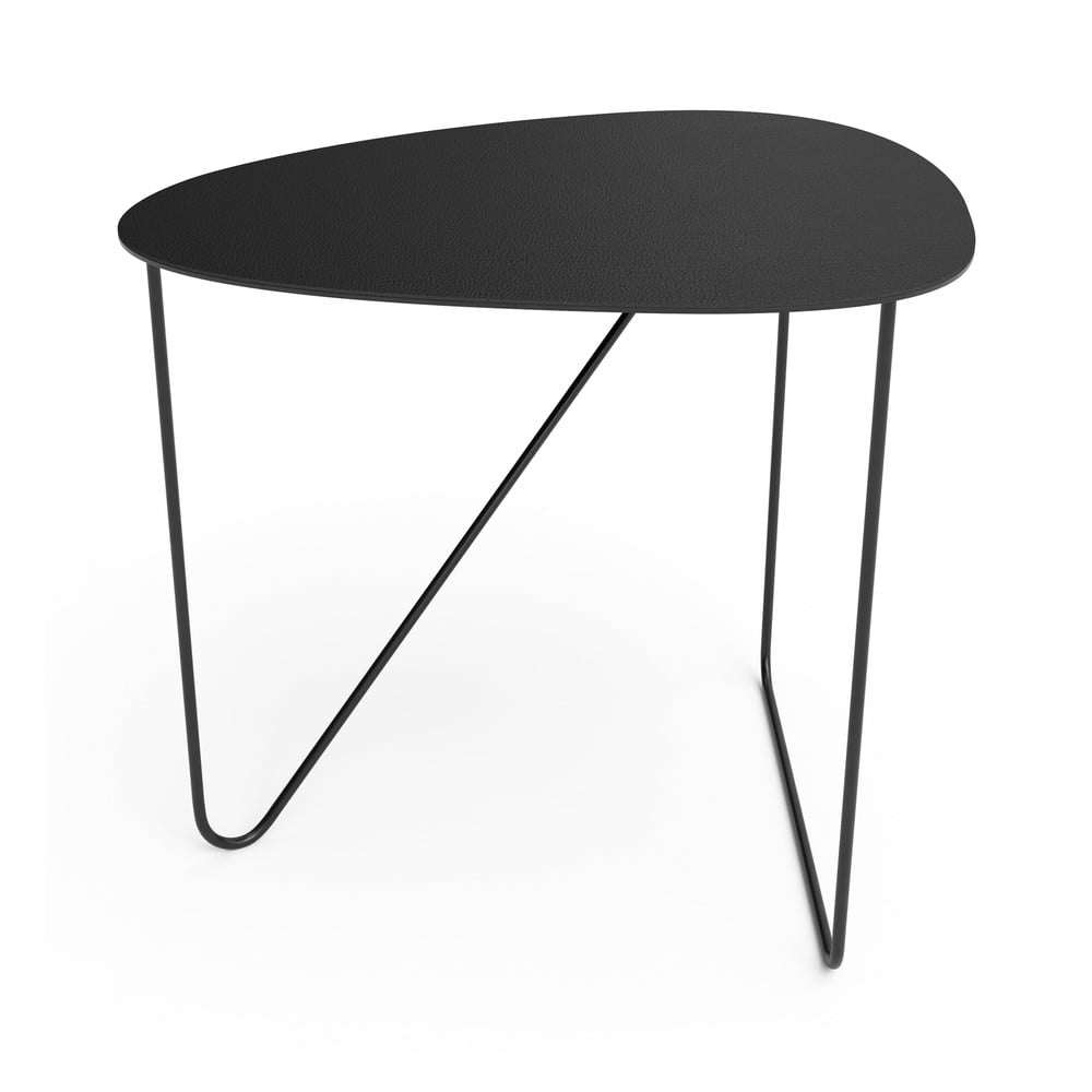 Fekete fém dohányzóasztal 37x44 cm Curve M Bull – LIND DNA