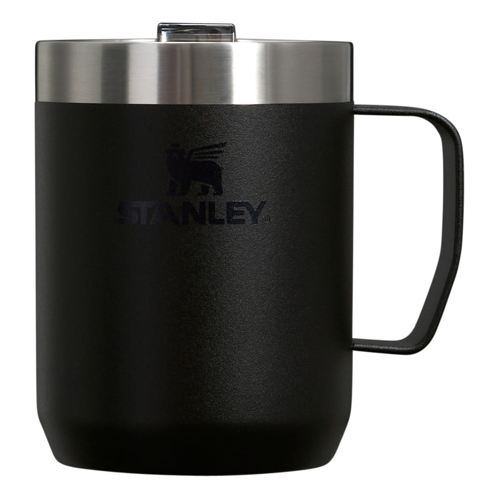 Fekete rozsdamentes acél termobögre 230 ml Stay-Hot Camp Mug Black – Stanley