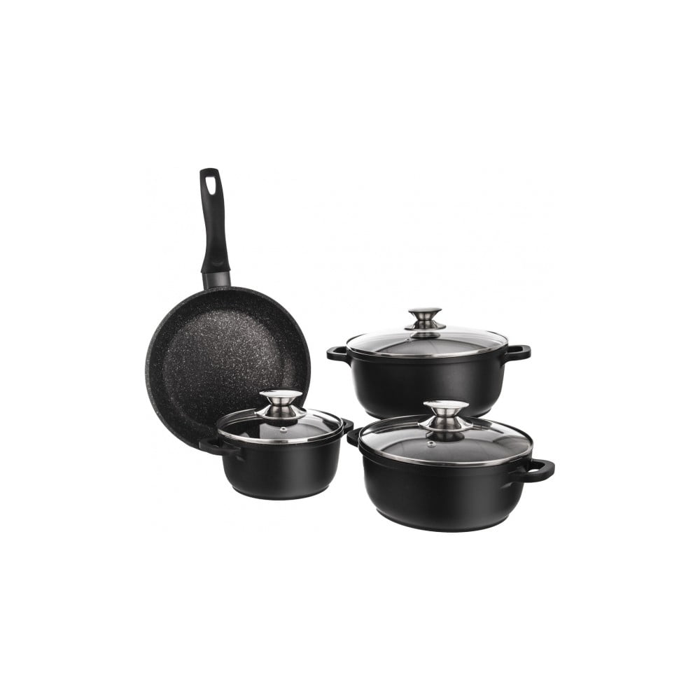 Grande 4 db-os edény szett 3 üvegfedővel - Orion