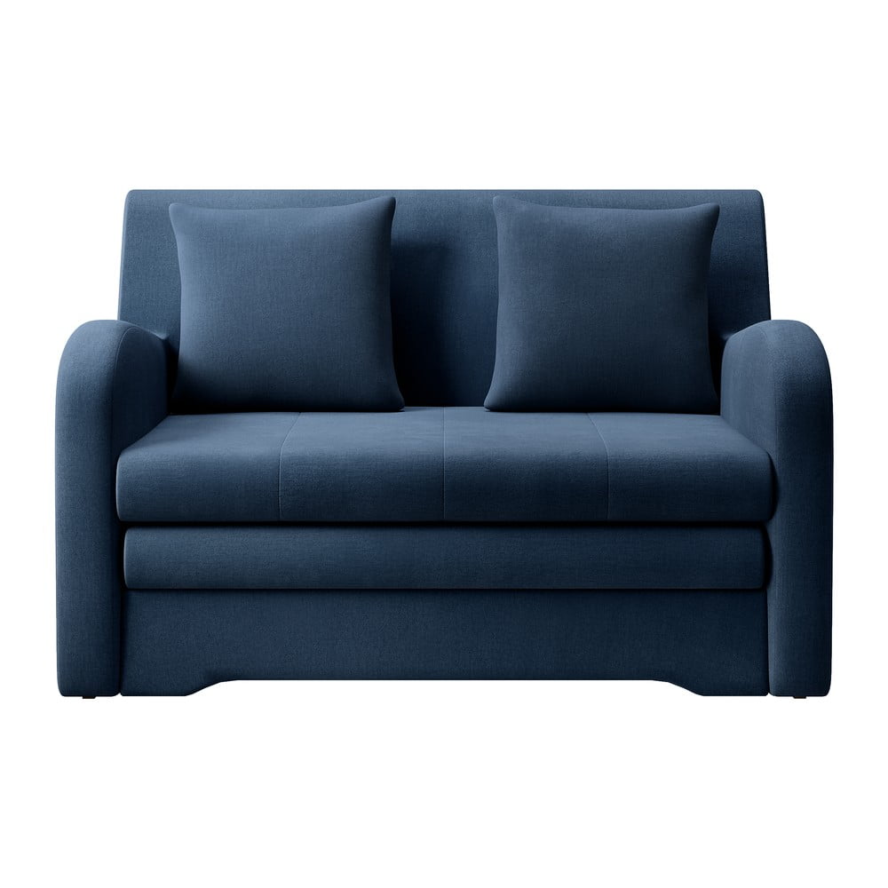 Kék bársony kinyitható kanapé 130 cm Ario – ELTAP