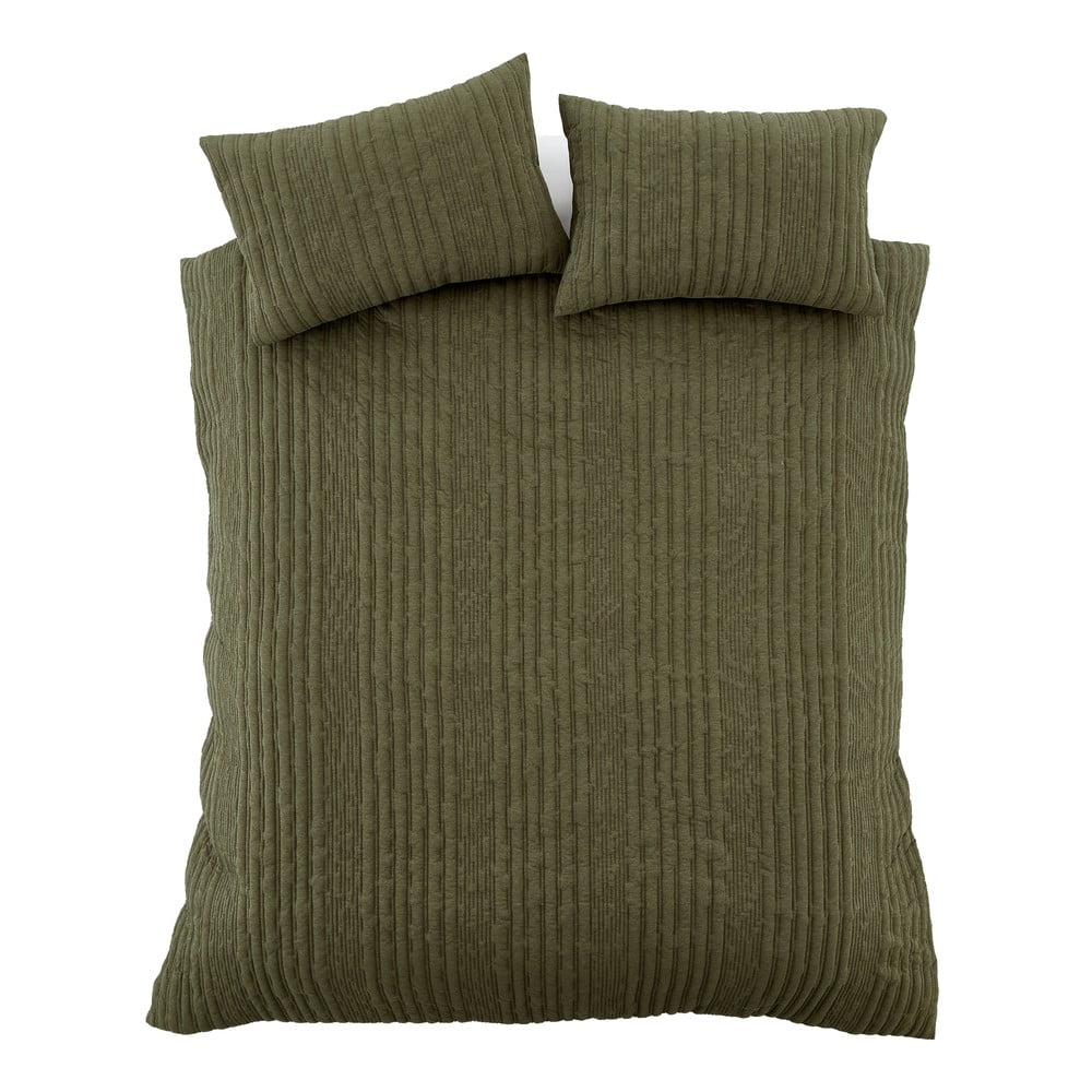 Khaki kétszemélyes-hosszabbított ágyneműhuzat 230x220 cm Tamba Stripe – Pineapple Elephant