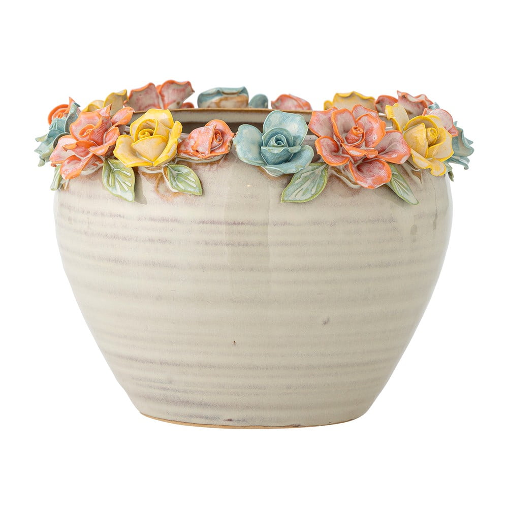 Kőedény kézzel festett kaspó ø 19