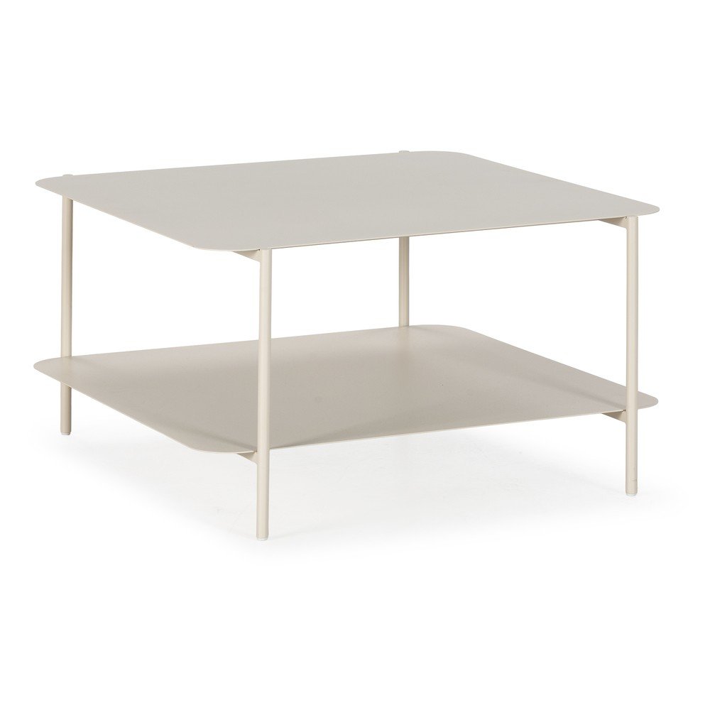 Krémszínű fém dohányzóasztal 70x73 cm Beatrix – MOME