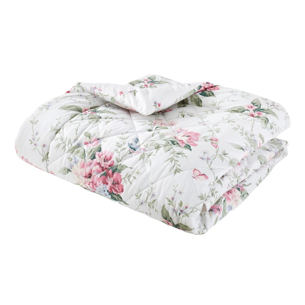 Krémszínű steppelt ágytakaró 200x200 cm Bridgerton Penelope Floral – Catherine Lansfield