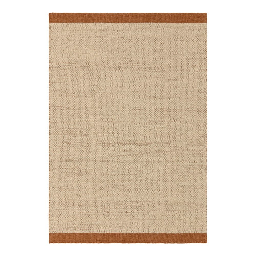 Krémszínű-terrakotta színű kézi szövésű gyapjú szőnyeg 200x290 cm Lima Rust – Asiatic Carpets