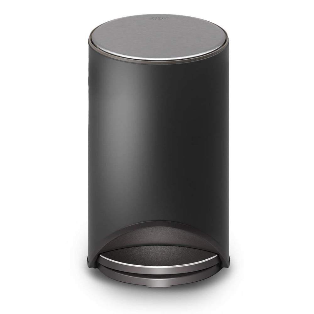 Matt fekete fém pedálos szemetes 10 l Arc – Joseph Joseph