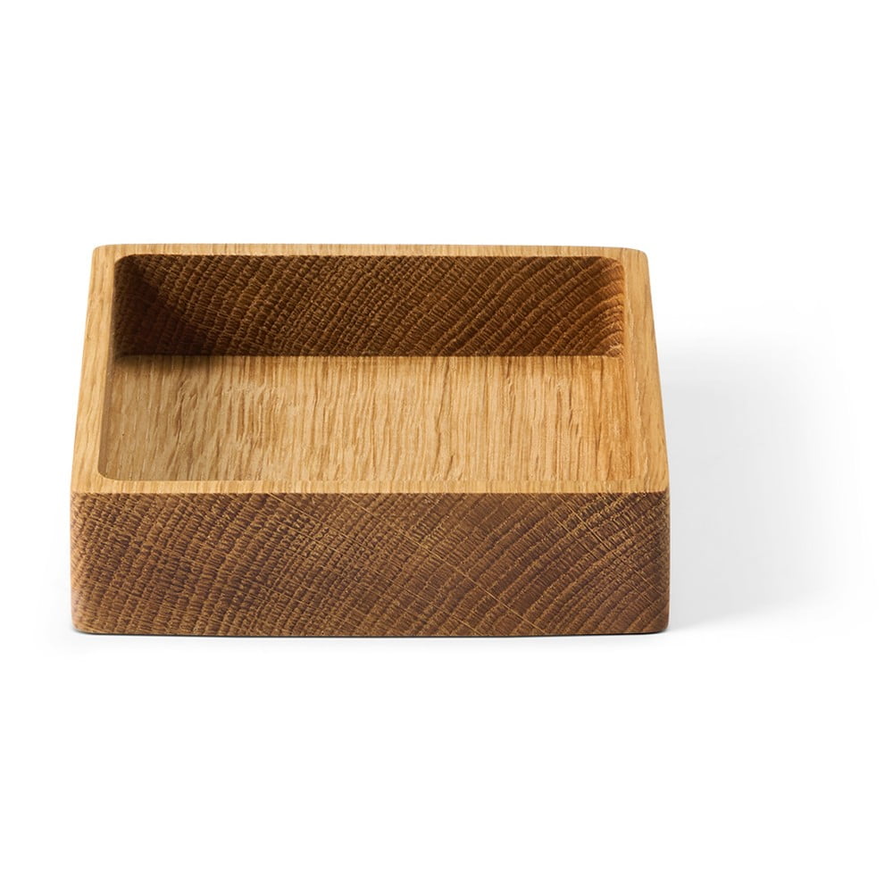 Natúr színű dekoratív fa tárolódoboz 11x11x3 cm Square S – LIND DNA