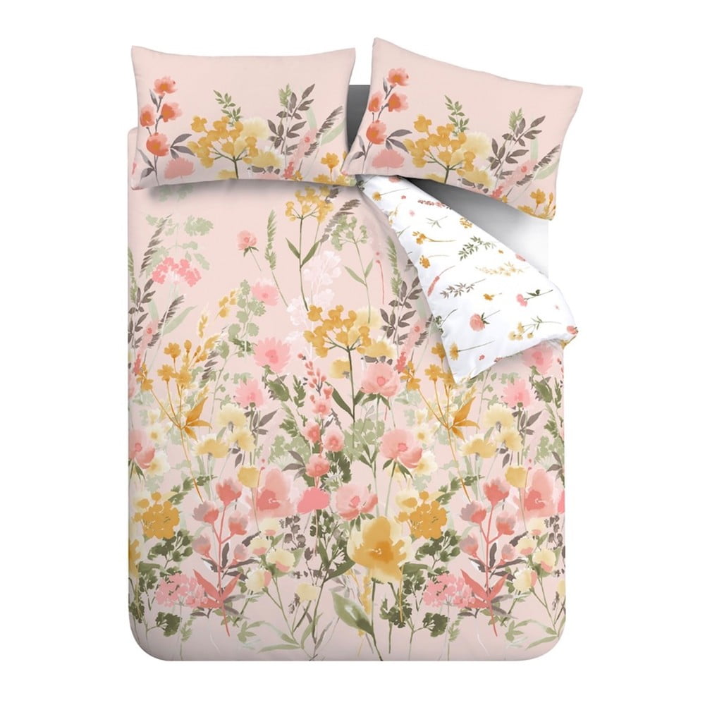 Rózsaszín egyszemélyes ágyneműhuzat 135x200 cm Countryside Floral – Catherine Lansfield