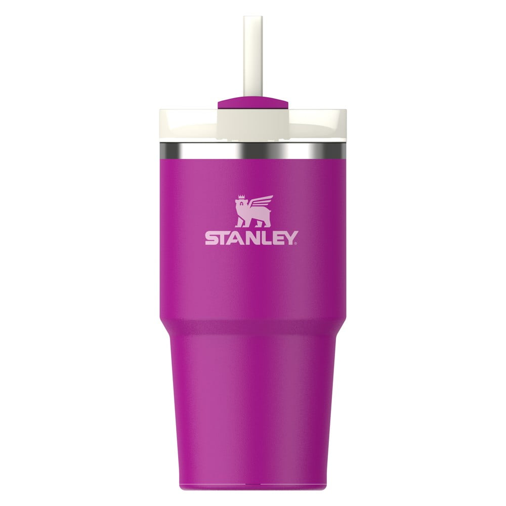 Rózsaszín rozsdamentes acél termosz szívószállal 600 ml Quencher H2.0 FlowState Tumbler Violet Blossom – Stanley