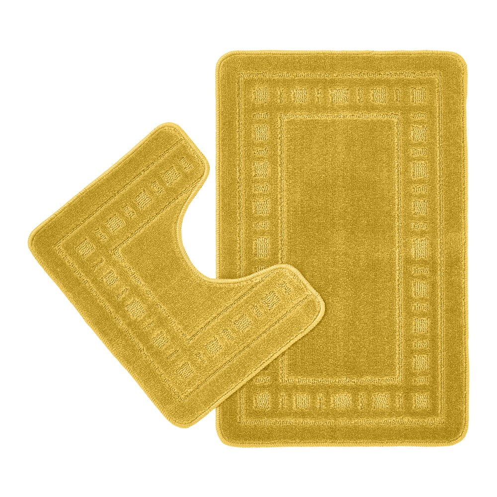 Sárga fürdőszobai kilépő szett WC-hez