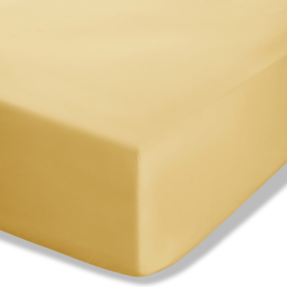 Sárga gumis perkál lepedő 135x190 cm Easy Iron Percale – Catherine Lansfield