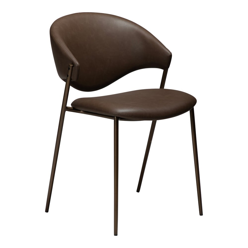 Sötétbarna bőrutánzat étkezőszék Zone – DAN-FORM Denmark