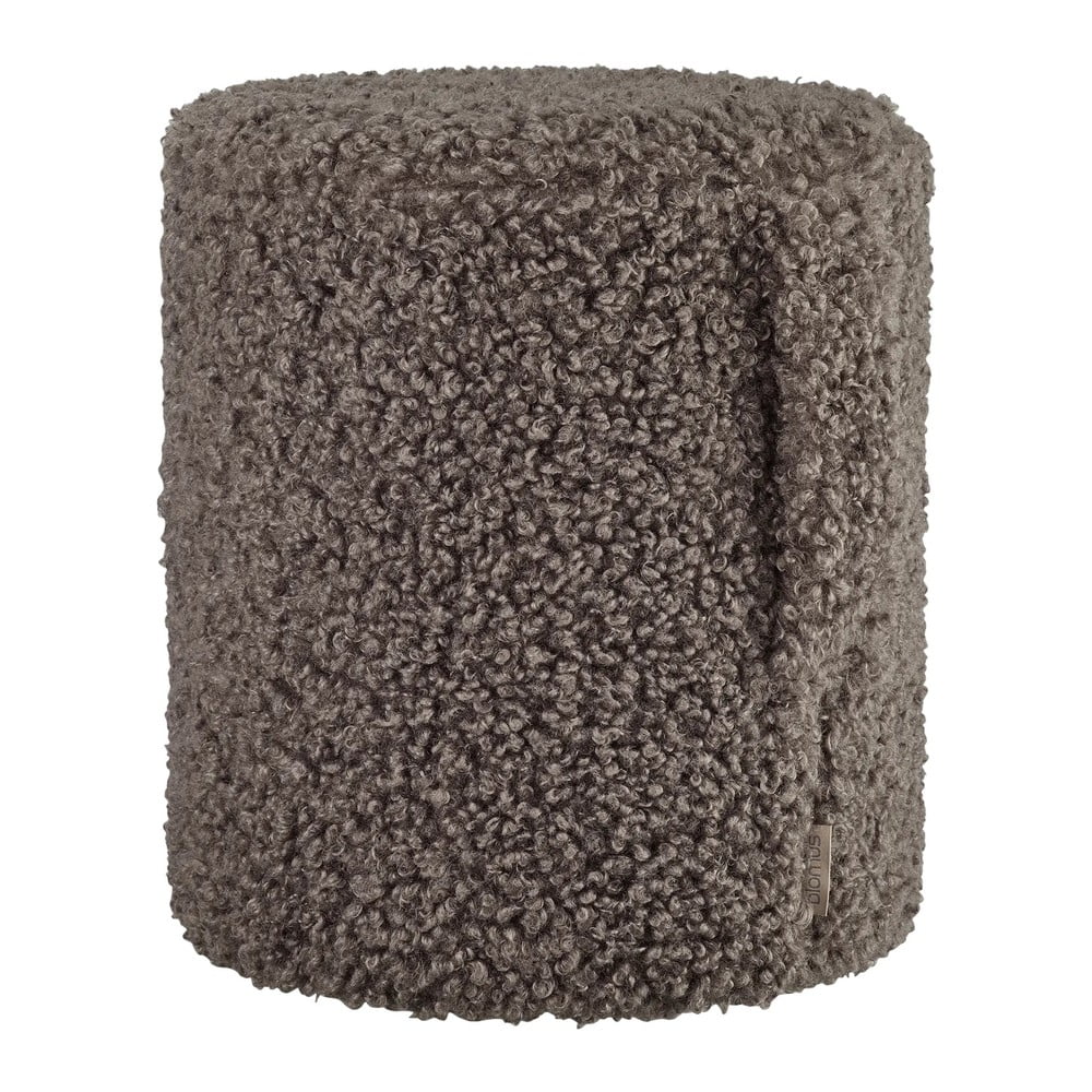 Sötétbarna buklé puff Teddy – Blomus