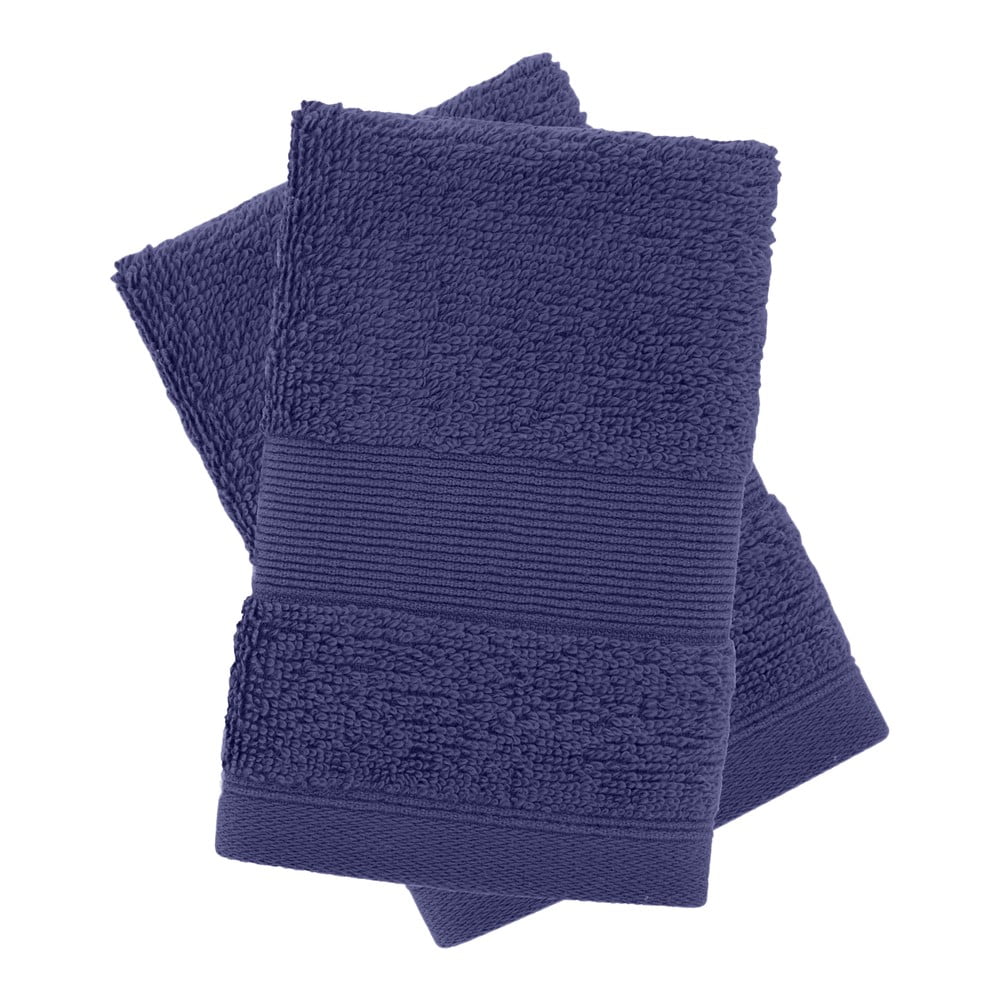 Sötétkék frottír pamut törölköző szett 2 db-os 30x30 cm Anti-Bacterial – Catherine Lansfield