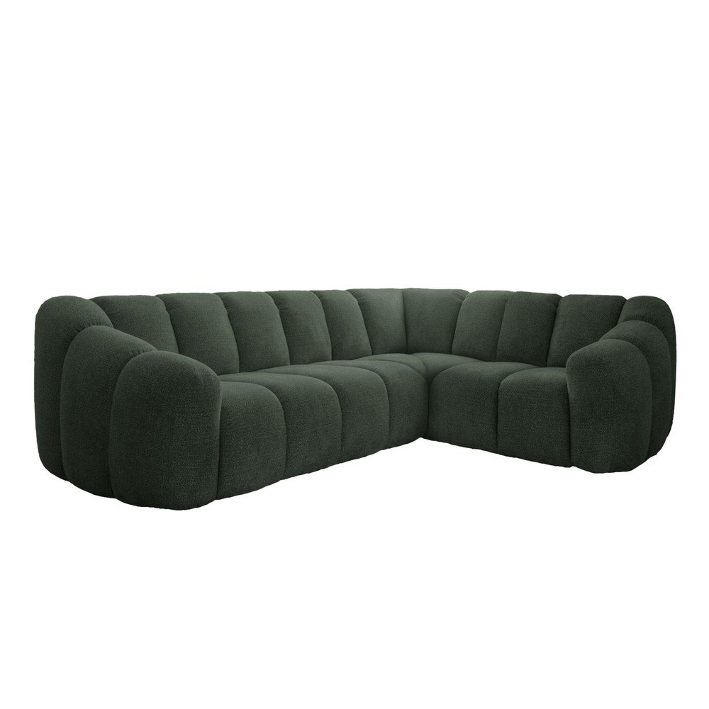 Sötétzöld sarokkanapé (jobb oldali-L alakú) Shell – Miuform