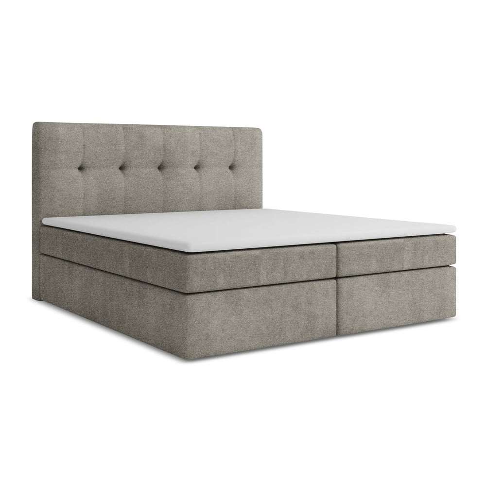 Szürke ágyneműtartós boxspring ágy 140x200 cm Palta – Makamii