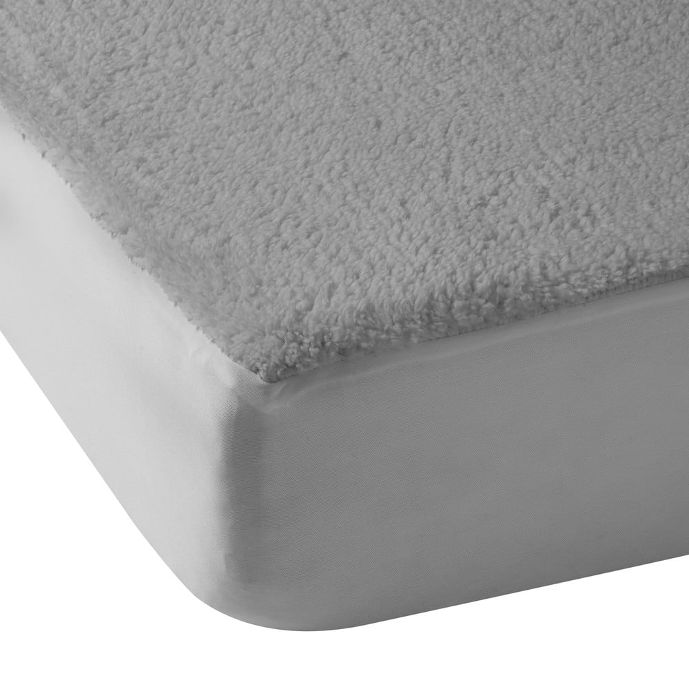 Szürke gumis mikroplüss lepedő 185x200 cm Thermal Sherpa – Catherine Lansfield