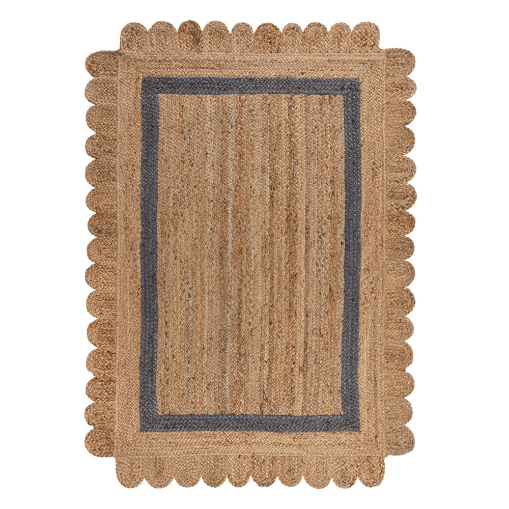 Szürke-natúr színű kézi szövésű juta szőnyeg 120x170 cm Grace Grey – Flair Rugs