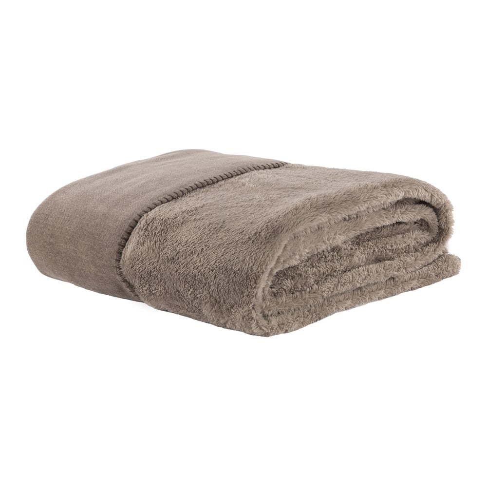 Szürkésbarna mikroplüss takaró 150x200 cm Tomo – Tiseco Home Studio