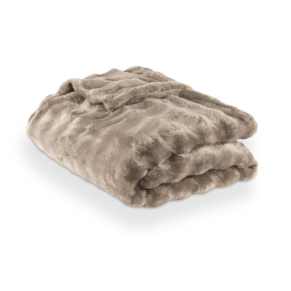 Szürkésbarna mikroplüss takaró 150x200 cm Wave – Tiseco Home Studio