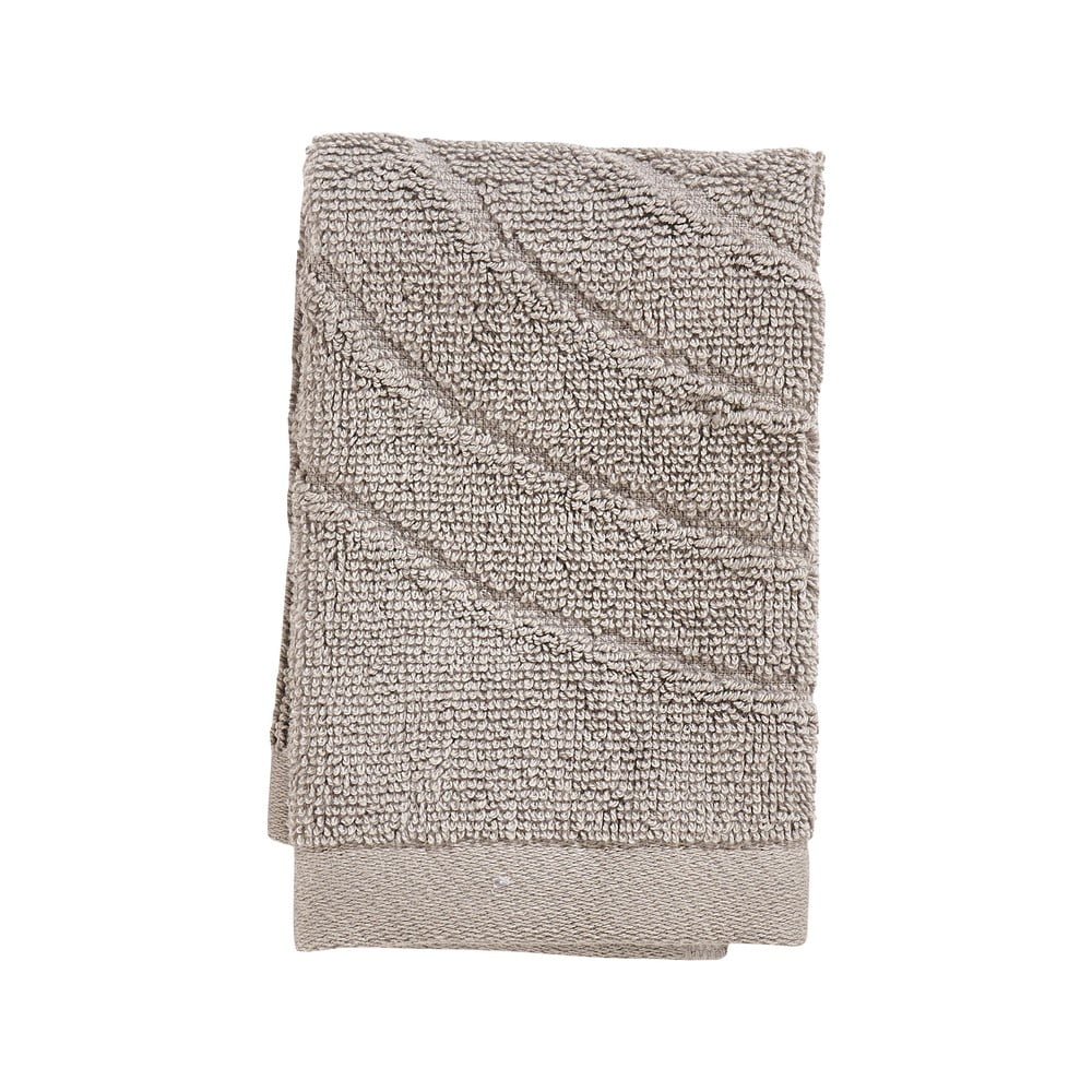 Szürkésbézs frottír pamut törölköző 30x30 cm Time – Zone