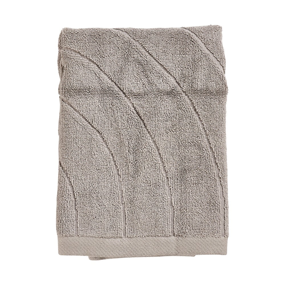 Szürkésbézs frottír pamut törölköző 50x70 cm Time – Zone