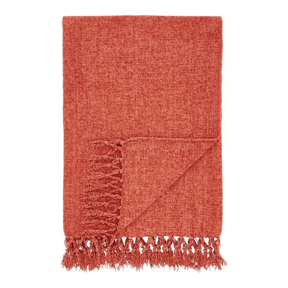 Téglavörös zsenília takaró 130x170 cm Wilson – Catherine Lansfield