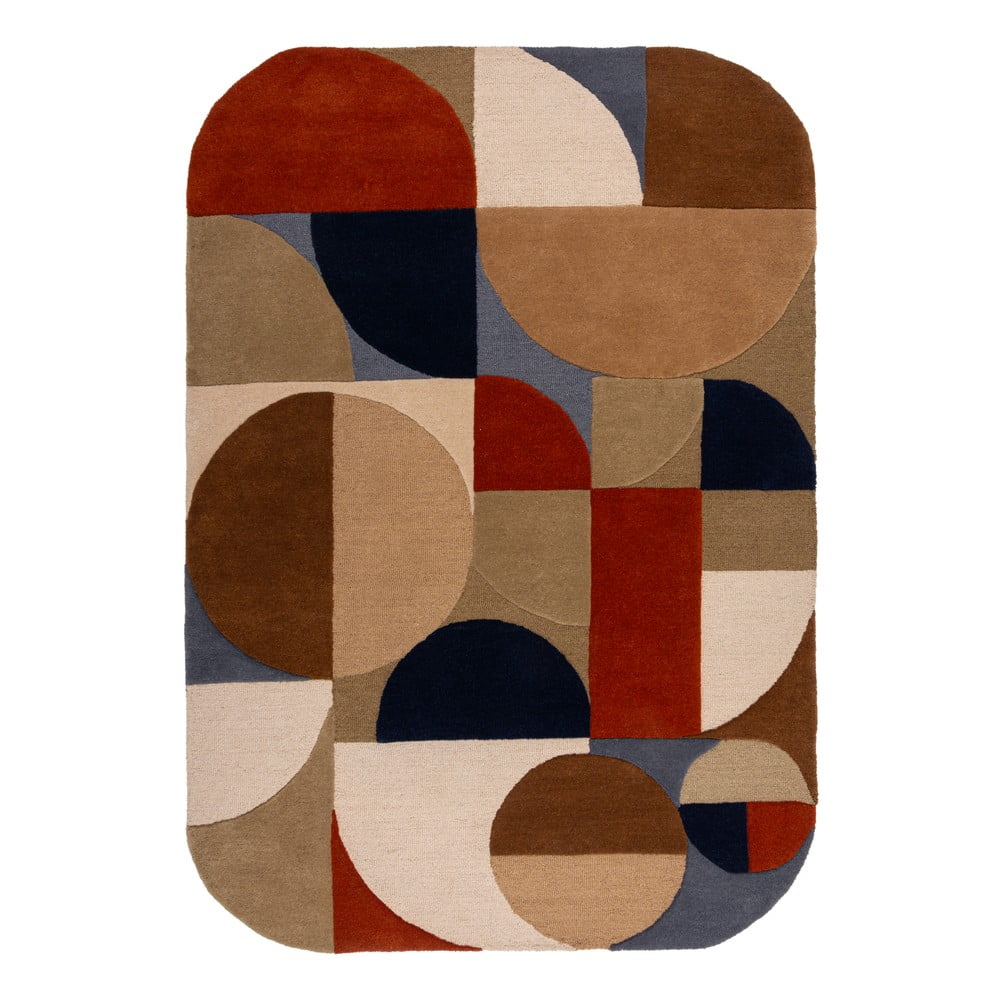 Terrakotta színű kézi szövésű gyapjú szőnyeg 160x230 cm Mia Arch – Flair Rugs