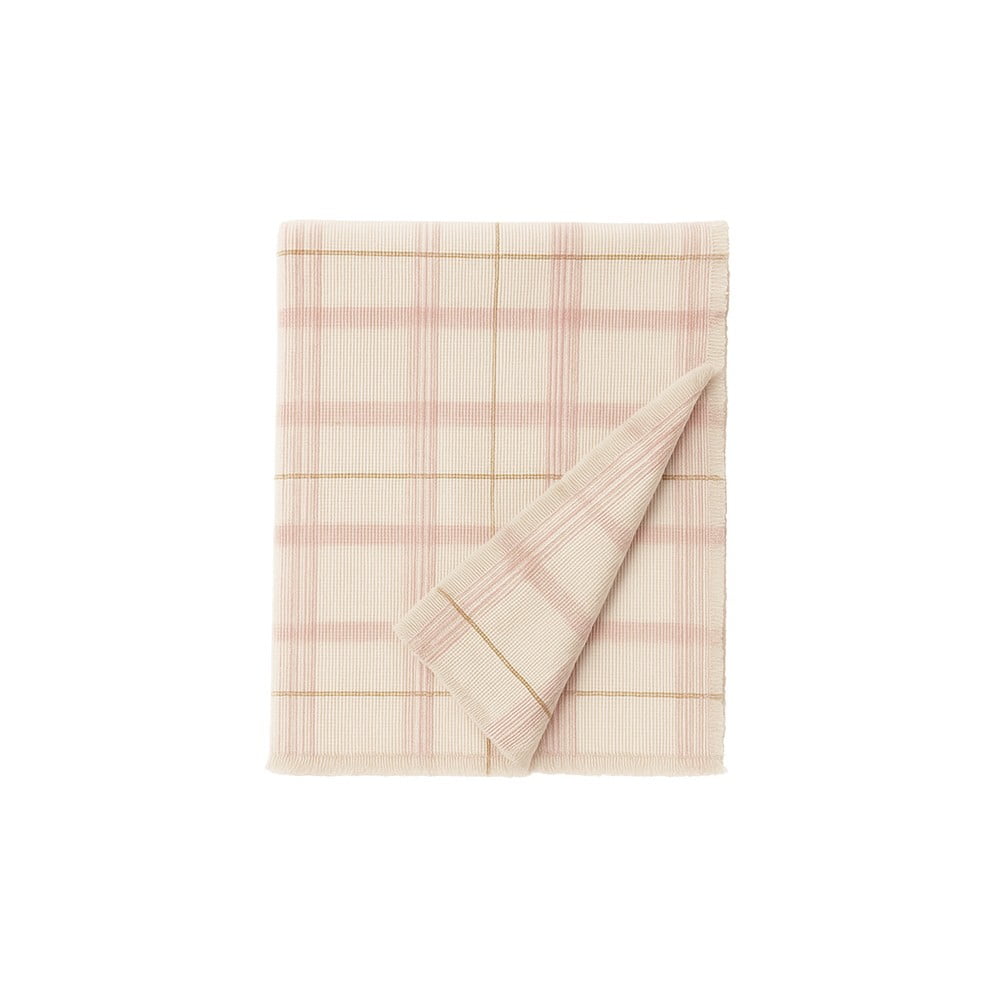 Világos rózsaszín pamut gyerek ágytakaró 140x200 cm Tartan Rose – Lorena Canals