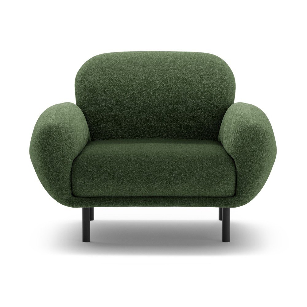 Zöld buklé fotel Poppy – Micadoni