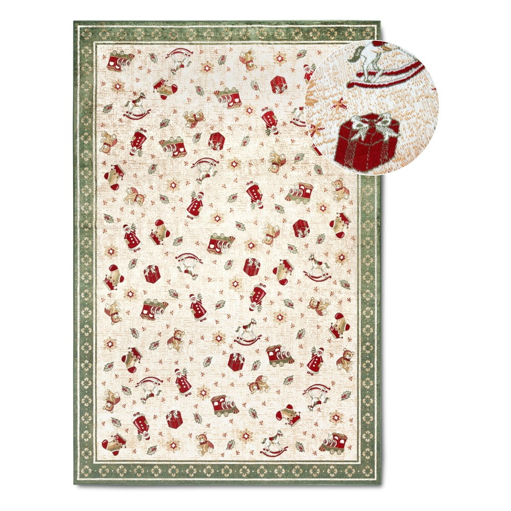 Zöld pamutkeverék szőnyeg karácsonyi mintával 160x230 cm Toy's Delight Green Christmas – Villeroy&Boch