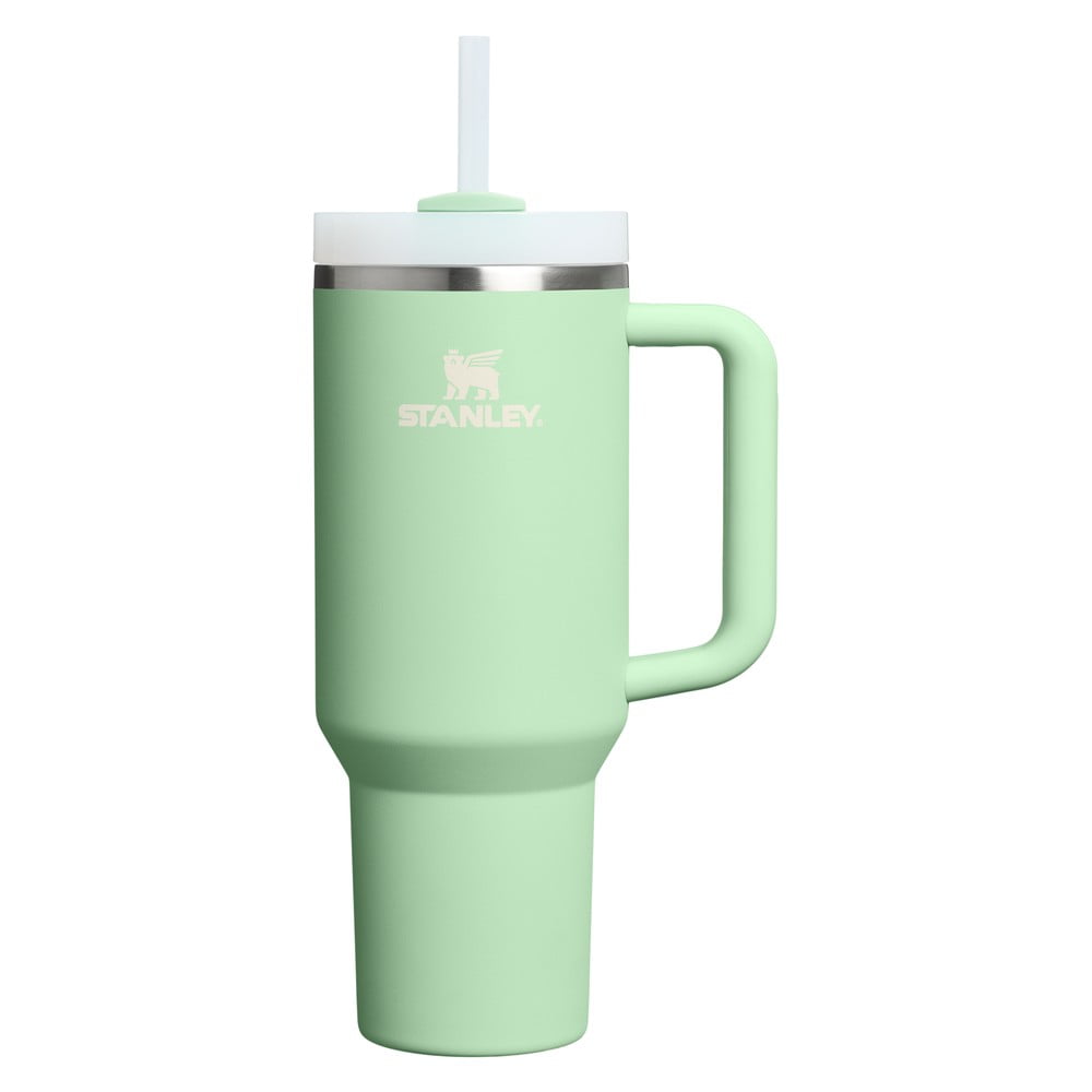 Zsályaszínű rozsdamentes acél termosz szívószállal 1