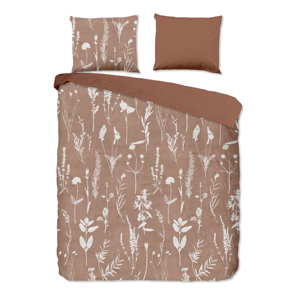 Barna egyszemélyes-hosszabbított pamut ágyneműhuzat 140x220 cm Rav – Good Morning