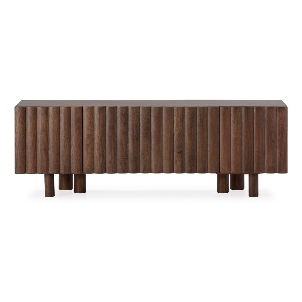 Barna mangófa TV-állvány 160x55x40 cm Tamira – MOME