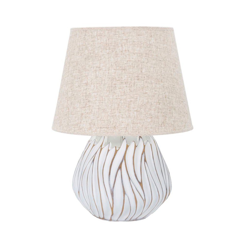 Bézs asztali lámpa textil búrával (magasság 48 cm) Honduras – Mauro Ferretti