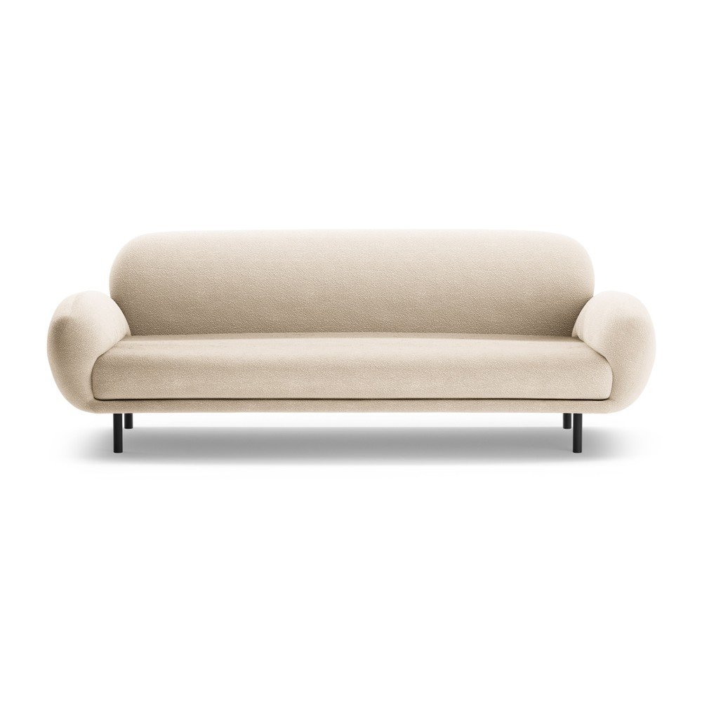 Bézs buklé kanapé 208 cm Poppy – Micadoni
