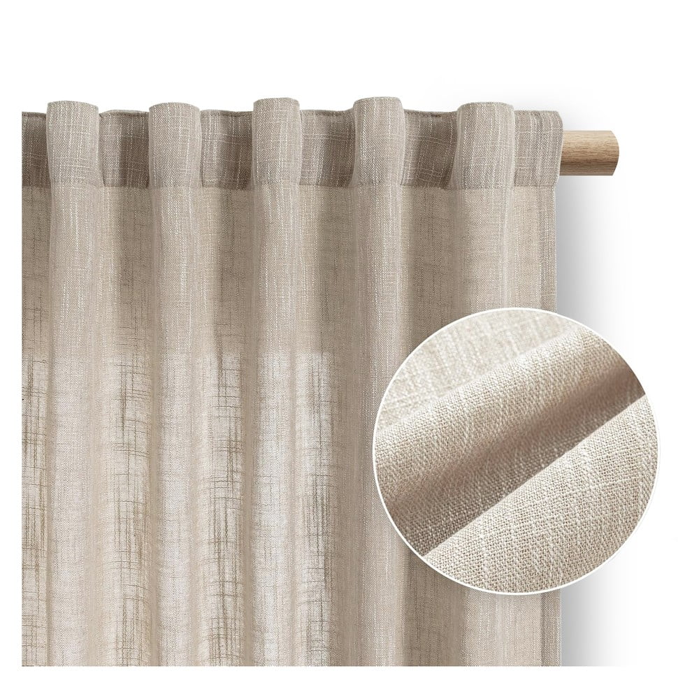 Bézs függöny 140x250 cm Valeta – Restilo