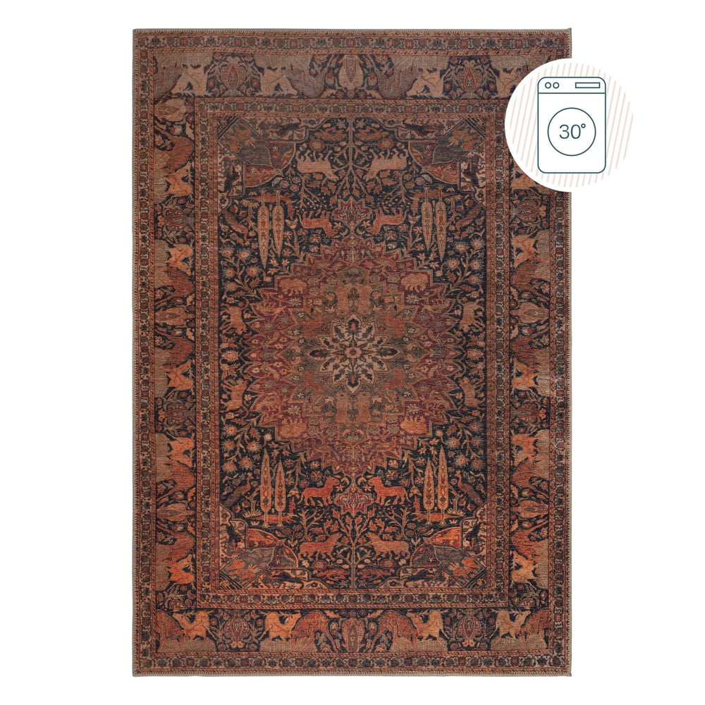 Borvörös mosható szőnyeg 152x230 cm Nico Global – Flair Rugs