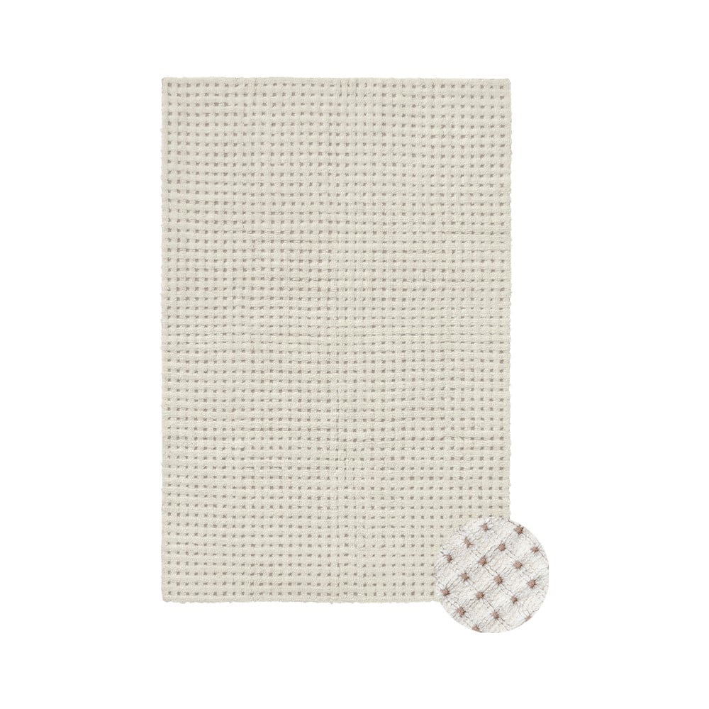 Elefántcsont színű mosható-kézi szövésű gyapjú szőnyeg 170x240 cm Unexpected Wool – Lorena Canals