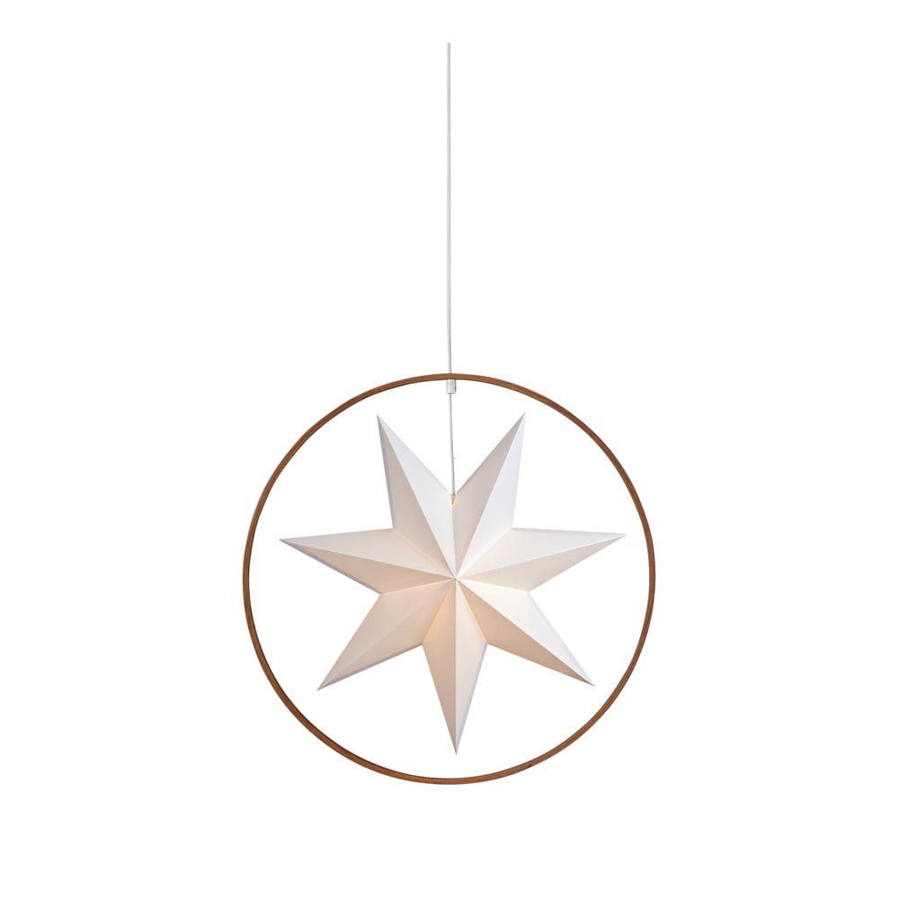 Fehér-barna fénydekoráció ø 50 cm Speranza – Markslöjd