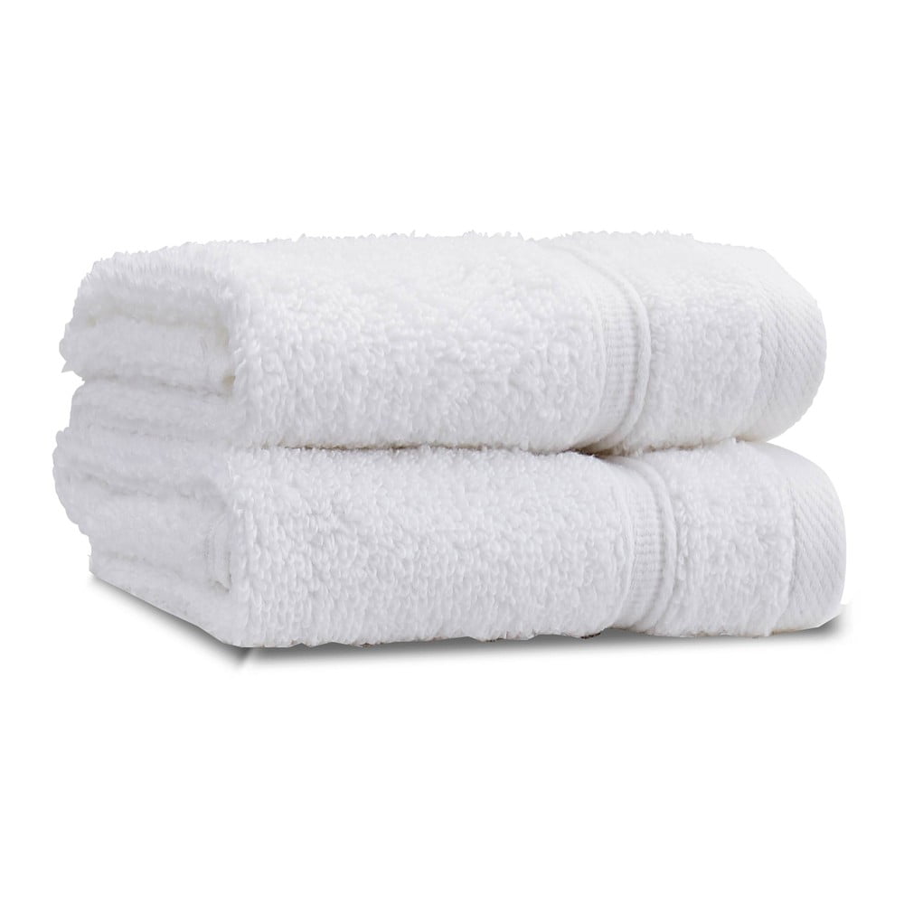 Fehér frottír pamut törölköző szett 2 db-os 30x30 cm Zero Twist – Catherine Lansfield